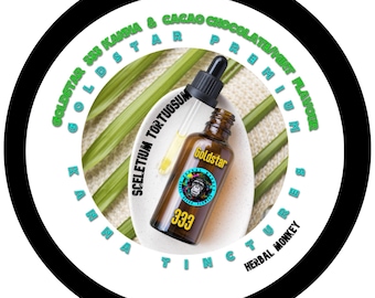 Kanna Goldstar Premium 333 Chocolate Mint Tincture – 1:4@60% Dual Extracted with Cacao & Mint | Sceletium tortuosum | 30ml or 50ml