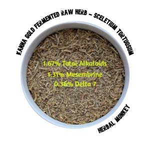 Kanna Gold Fermented Raw Herb | Sceletium Tortuosum | Tested to 1.67% Alkaloids
