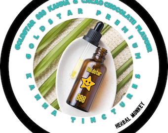 Kanna Goldstar Premium 888 Chocolate Tincture – 1:4@60% Dual Extracted with Cacao | Sceletium tortuosum | 30ml or 50ml