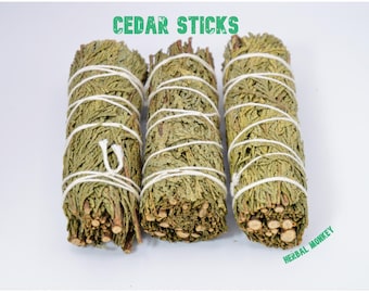 Cedar Smudge Sticks | North American Cedar | Hand Tied Cedar Bundles | Loving Energy Infused within a Crystal Grid