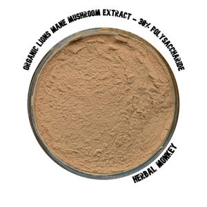 Organic Lions Mane Mushroom Extract  | 30% Polysaccharide Lions Mane Extract | High Quality