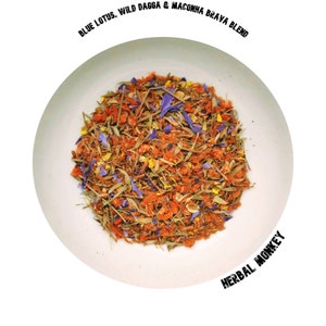 Blue Lotus,  Wild Dagga,  Maconha Brava Finely Chopped & Blended | Nymphaea Caerulea | Leonotis Leonorus | Zornia Latifolia | Natural A++