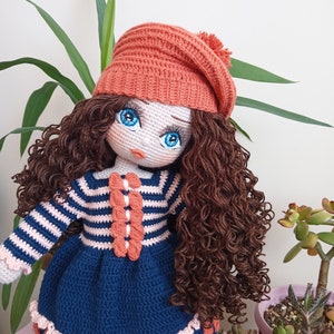 44-45 cm Amigurumi doll with removable clothes