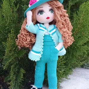 Crocheted big doll, Crocheted finished doll for sale, Amigurumi doll with embroidered eyes, Amigurumi finished doll, Crocheted doll for sale