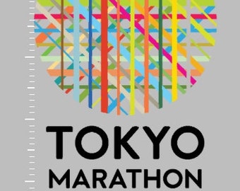 Logotipo del Maratón de Tokio 2024 HTV para planchar