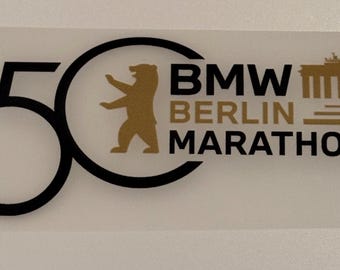 Berlin 50th Marathon Logo HTV Iron on