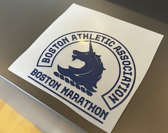 Logotipo del maratón de Boston HTV para planchar