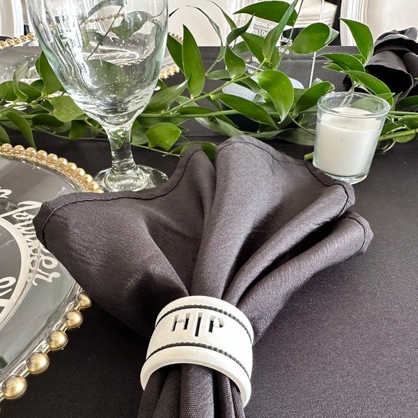 Personalized Napkin Rings with Cut-Out Initials
