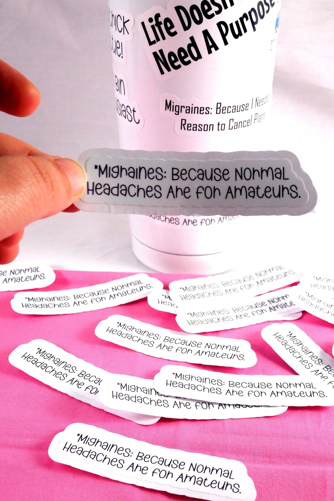 Migraines Because Normal Headaches Are for Amateurs Sticker for Kindle