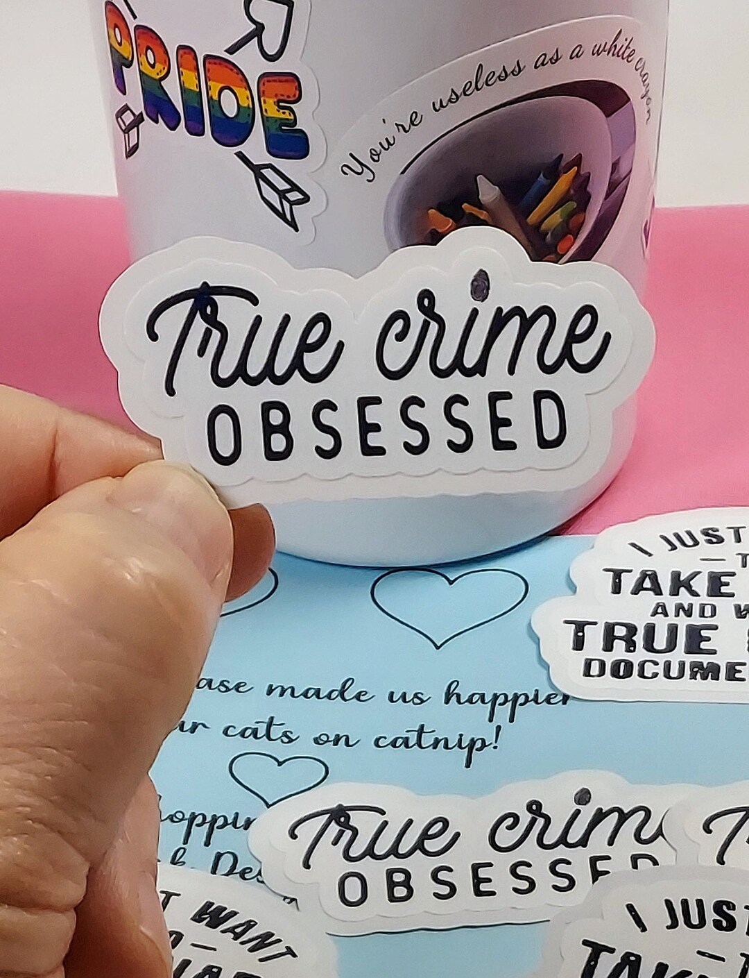 True Crime Obsessed Sticker: Durable Vinyl Die-cut - Etsy