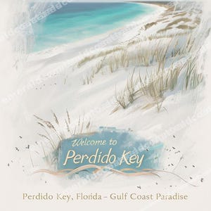 Printable Beach Art – Perdido Key Florida Coastal Scene