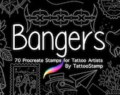 Procreate Tattoo Brush Set: American Traditional Flash Stamps (Digital Download