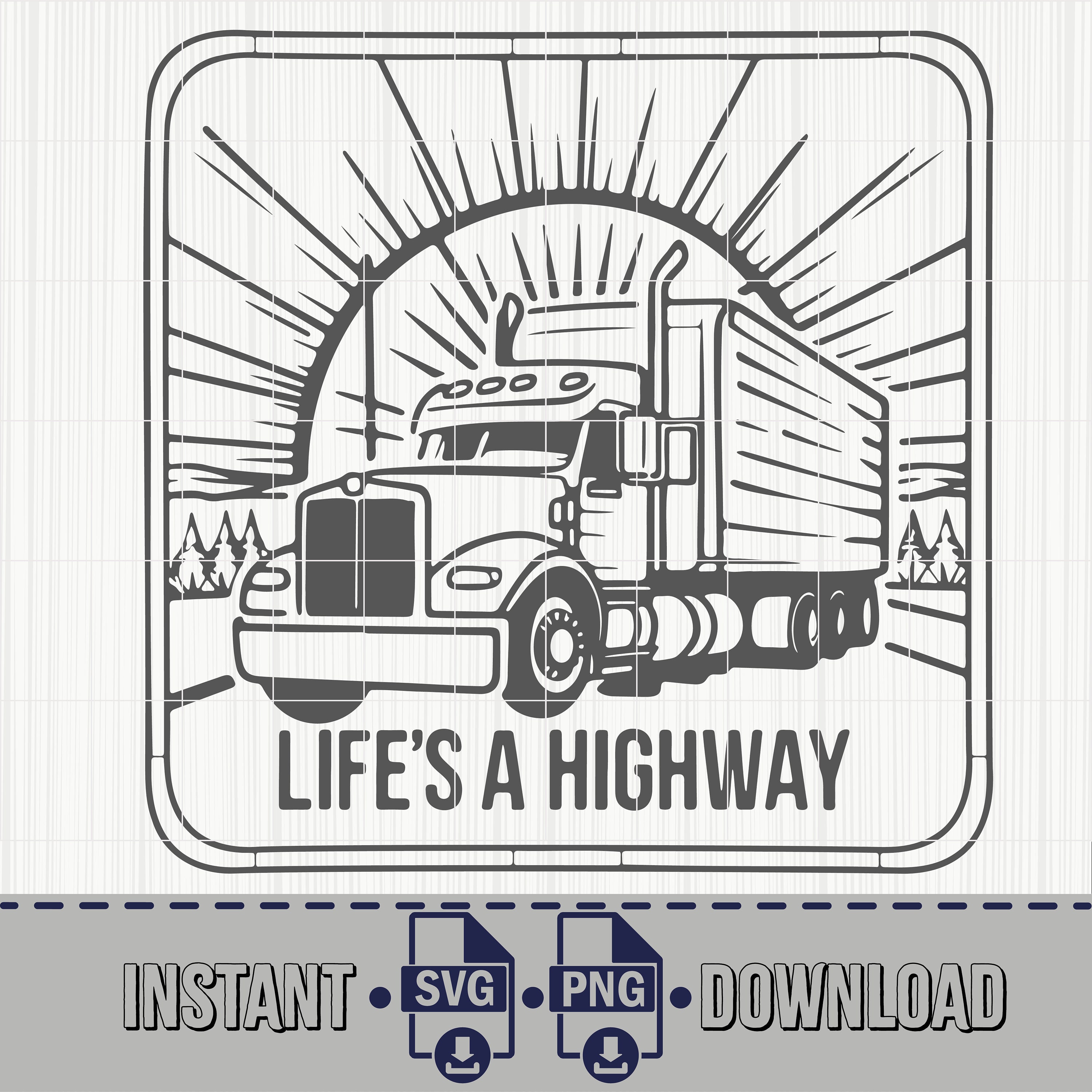 Semi Truck Digital Downloads, Semi Truck Svg, Truck Svg, Big Truck Svg, Semi Truck Stencil ...