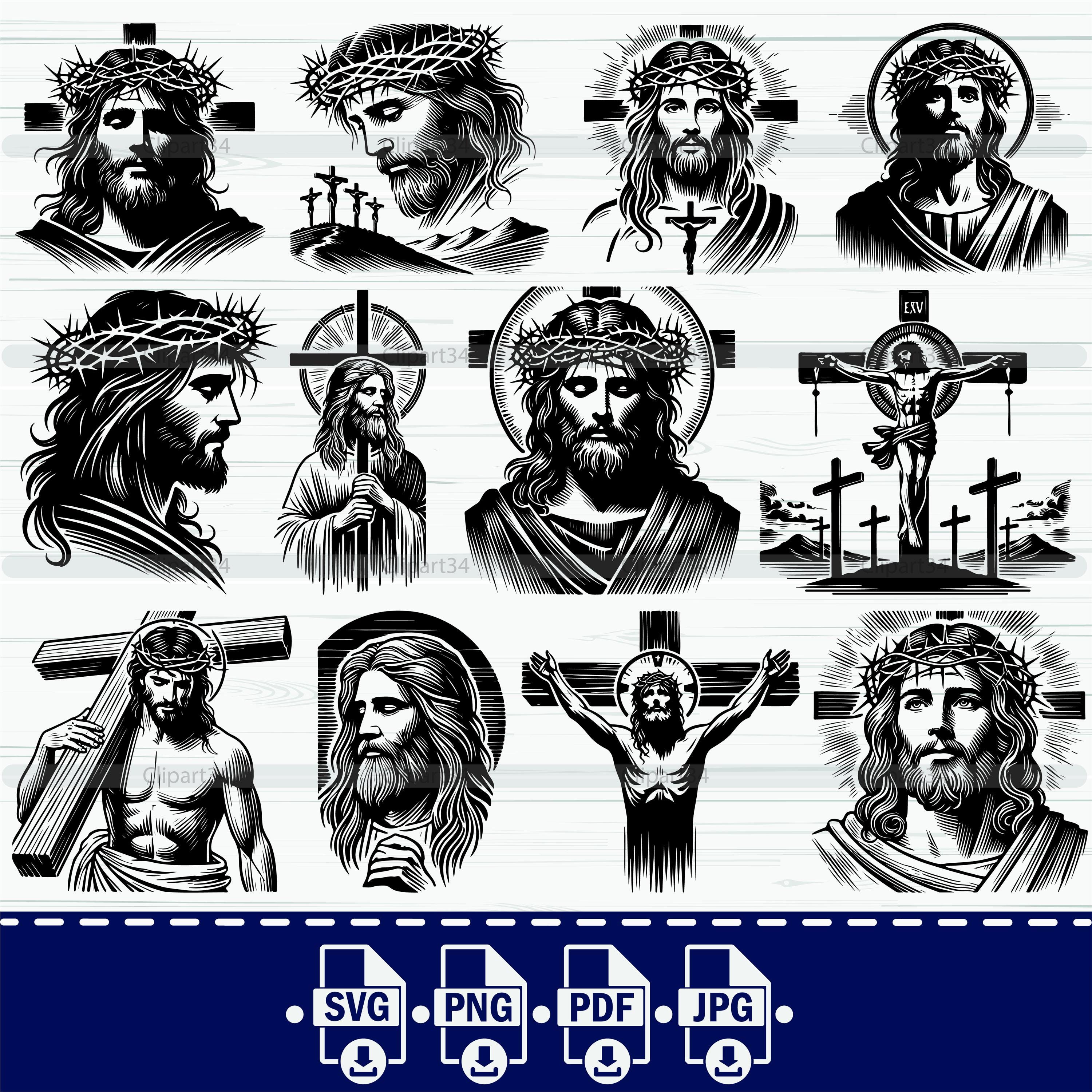 Jesus Christ Bundle, Jesus Christ SVG, Jesus Christ Png, Jesus Christ ...
