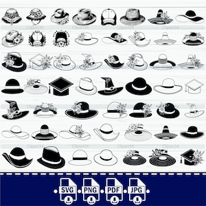 Cowboy Hut SVG, Hexenhut SVG, Hut SVG, Fedora Hut SVG, Gangster Hut zwar, Eimer Hut svg, Gentleman Hut Clipart, Hut geschnitten Datei