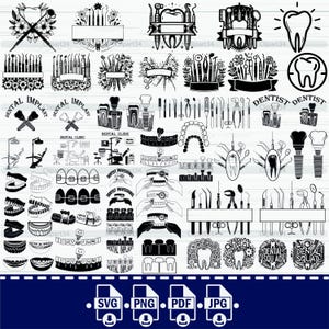 Dental Svg, Dentista Svg, Clipart Dental, Dentista SVG Bundle, Dente svg, Futuro Dentista svg, Arquivos de Corte para Cricut, Silhueta