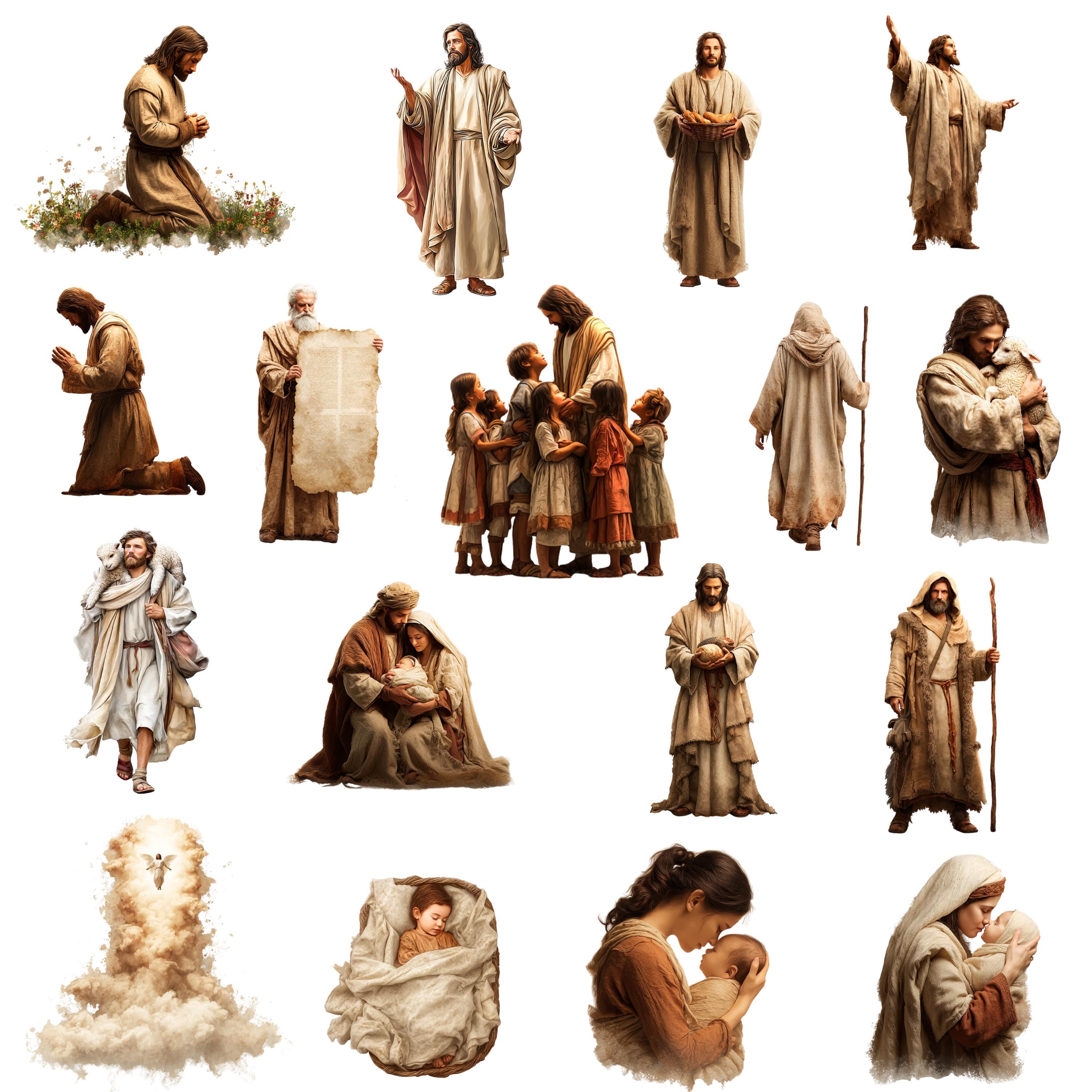 Christian Clipart Bundle, Bible Story PNG Set, Religious Graphics - Etsy