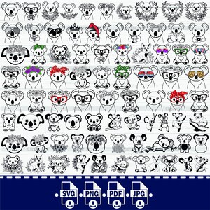 Floral Koala svg | Floral Animal svg | Cute Koala svg | Koala Shirt svg | Animal Shirt svg | Flower Koala svg | Floral Koala Cutfiles |Koala