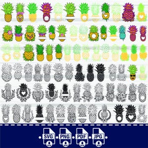 Ananas svg, Ananas Bundle svg, Ananas Clipart, Obst svg, ropical, Sommer, Ananas print Png svg