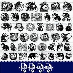 Opossum SVG Bundle, Opossum drôle, Opossum vecteur, Opossum png, vecteur Opossum, clipart Opossum, Opossum mignon svg, Opossum danse, design,