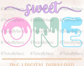 Sweet One Donut PNG: 1st Birthday Party Cut File (Digital Download)