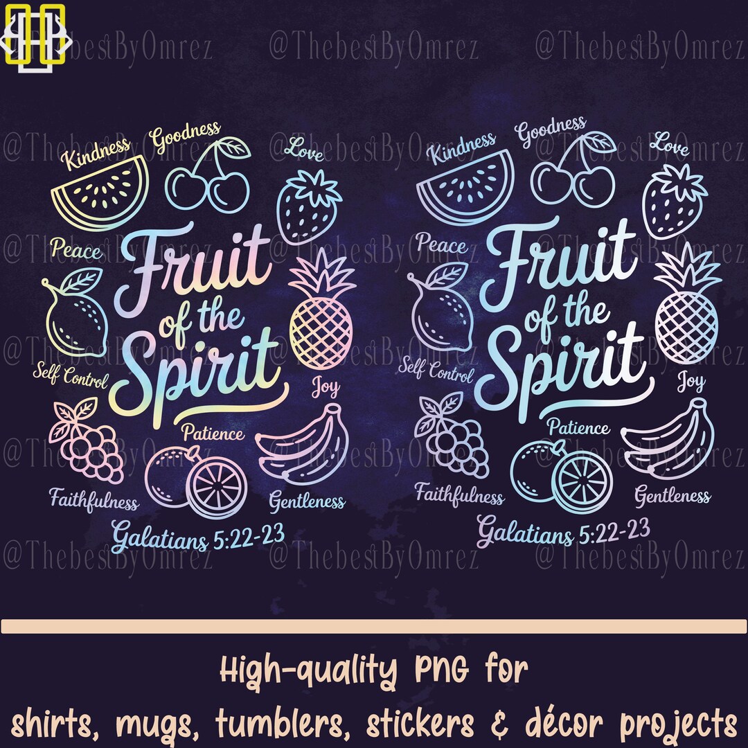 Fruit of the Spirit PNG: Christian Faith Shirt Design (digital Download ...