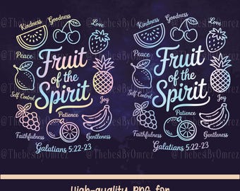 Fruit of the Spirit PNG: Christian Faith Shirt Design (Digital Download)