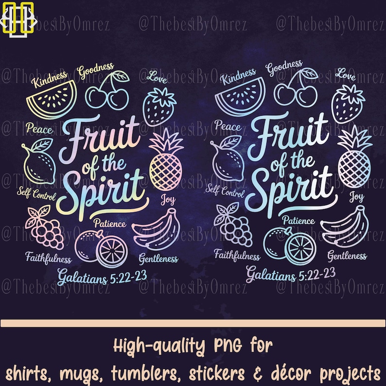 Fruit of the Spirit PNG: Christian Faith Shirt Design (digital Download ...