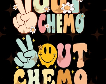 Peace Out Chemo PNG: Cancer Free Design (Digital Download)