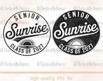 Senior Sunrise 2027 PNG: Boho Retro Sun Graduation Shirt (Digital Download)