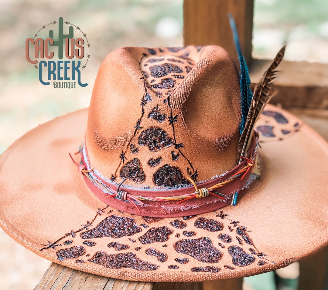 Hand Burned Hat Womens Cowboy Hat Western Hat Custom Hat Etsy