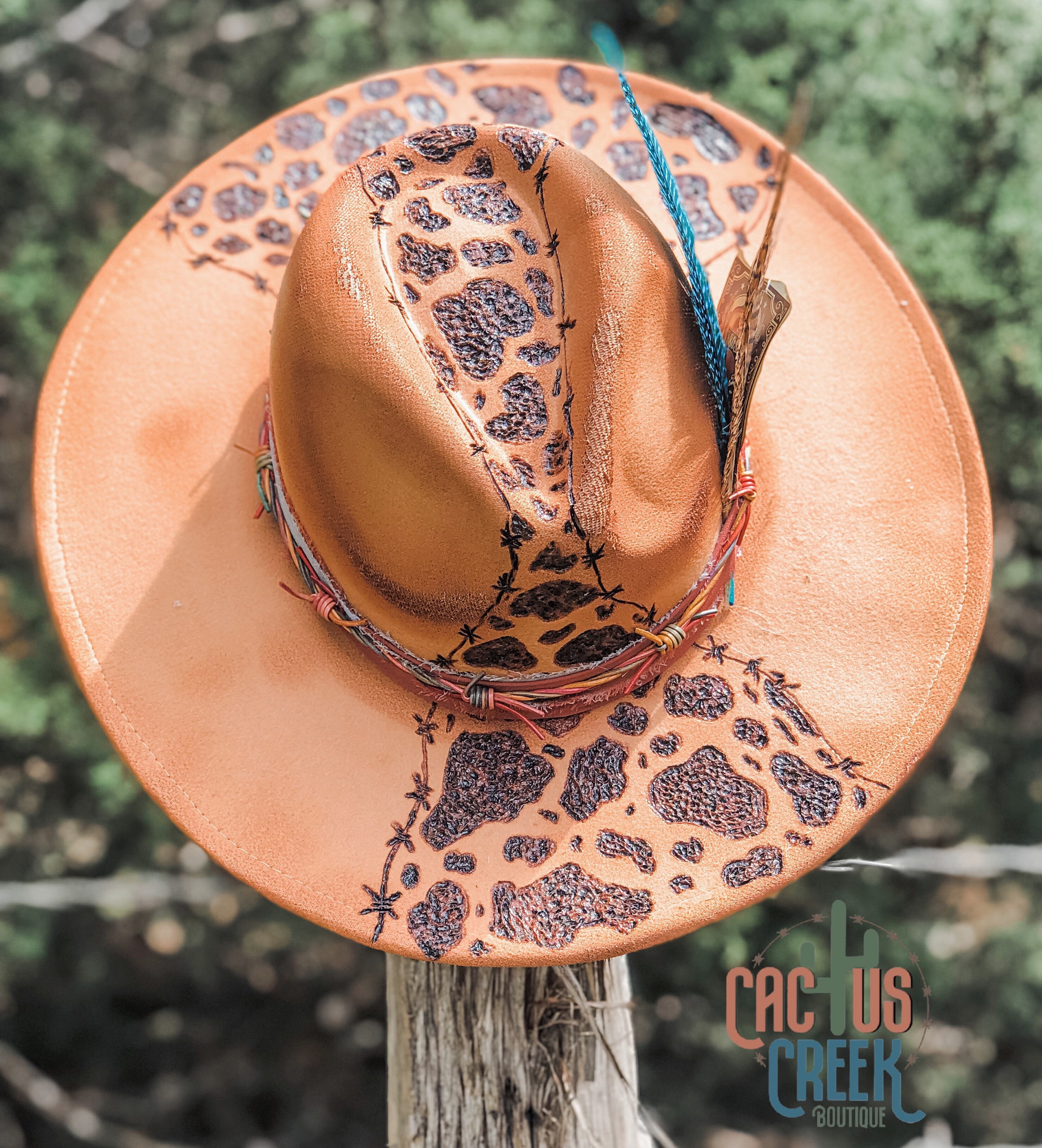Hand Burned Hat Womens Cowboy Hat Western Hat Custom Hat Etsy