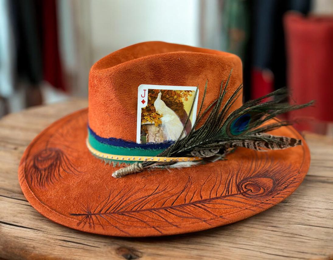 Orange Feather Trucker Hat - Etsy display picture 3