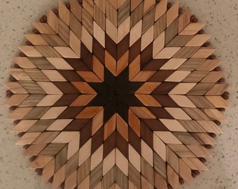 Handmade wooden trivets for hot dishes