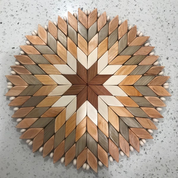 Handmade wooden trivets for hot dishes
