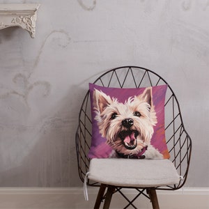West Highland Terrier Portrait Premium Kissen