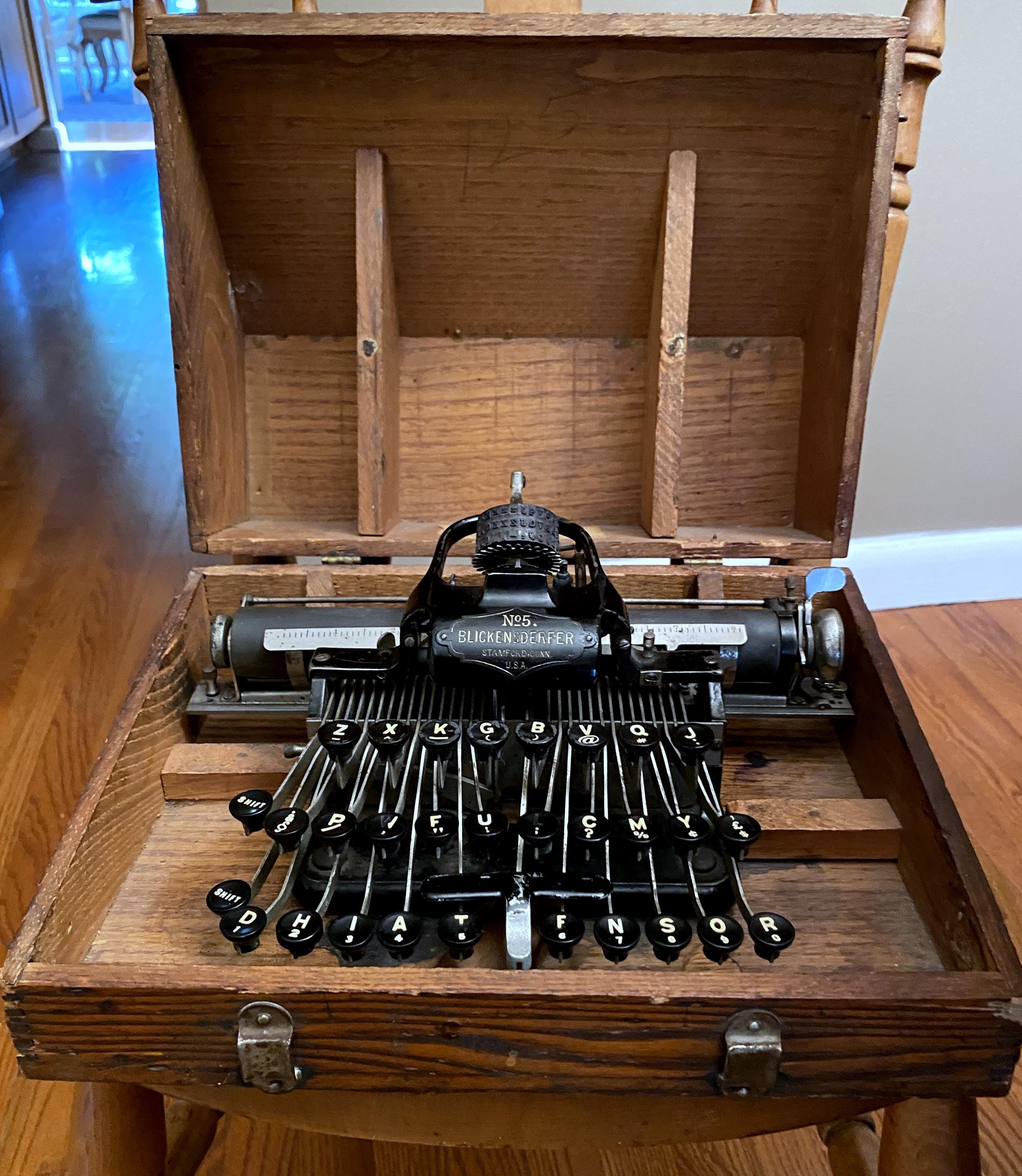 1896 Blickensderfer No. 5 Portable Typewriter in Original