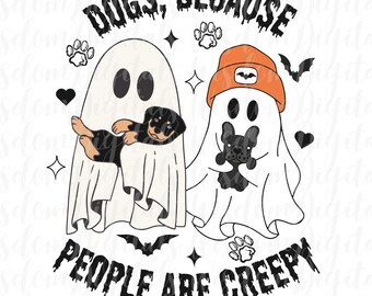 Halloween Dog Ghost PNG, Cute Paw Print (Digital Download)