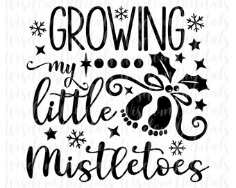 Odla mina små mistel SVG PNG EPS DXF Pdf Digital Cut-fil Cricut Maker Silhouette Cameo 4