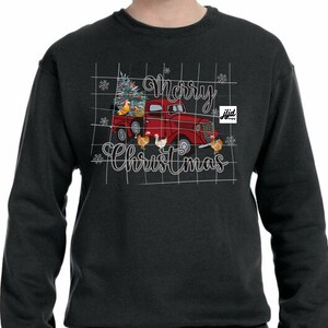 Cozy Christmas with a Rustic Red Truck and Tractor Charm AI by Cozy Christmas with a Rustic Red Truck and Tractor Charm AI by