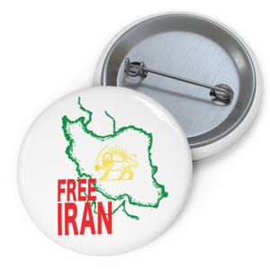 Free Iran Pin Buttons | Lion and Sun, Iran Heritage