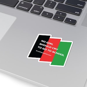 Onderwijsondersteuning Afghaans meisje kiss-cut stickers, stickers Afghaanse vrouwenrechten, stickers voor empowerment, vlag van Afghanistan