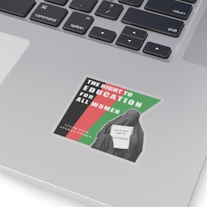 Standaard met Kiss-Cut-stickers Afghaanse vrouwen, steun en solidariteit, stickers Afghaanse vrouwenrechten, empowermentstickers, kleur vlag Afghanistan