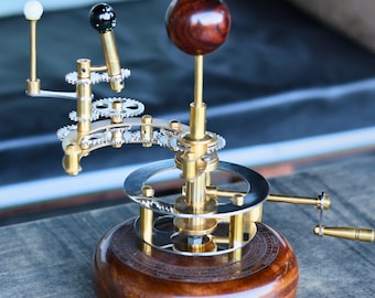 Orrery Luxury Home Décor 11&quot; Solar System Model Perfect house warming Gift, Gift for Husband, tellurion Elegant Functional Décor Masterpiece