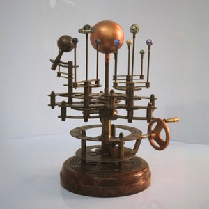 Solar System Celestial Model Fully Functional Antique Orrery with Saturn