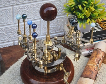 Vintage Decor Orrery Art Masterpiece Antique Decor, A Luxury and Unique Artwork one of a Kind Gift for Husband