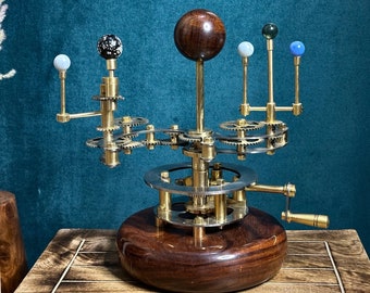 Orrery Luxe Home Decor Zonnestelsel Model Perfect huis opwarmingsgeschenk, Cadeau voor echtgenoot, tellurion, Elegant Functioneel Decor Meesterwerk