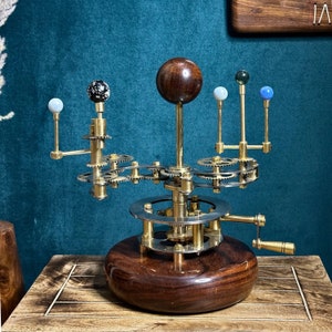 Orrery Luxury Home Décor Solar System Model Perfect house warming Gift, Gift for Husband, tellurion, Elegant Functional Décor Masterpiece