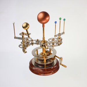 Solar System Model 17&quot;  Fully Functional Tellurion Celestial Gift for Astro Lovers Orrery Antique Gift