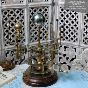 French Decor Orrery, Functional Model of Solar System 17&quot; Earth and Moon